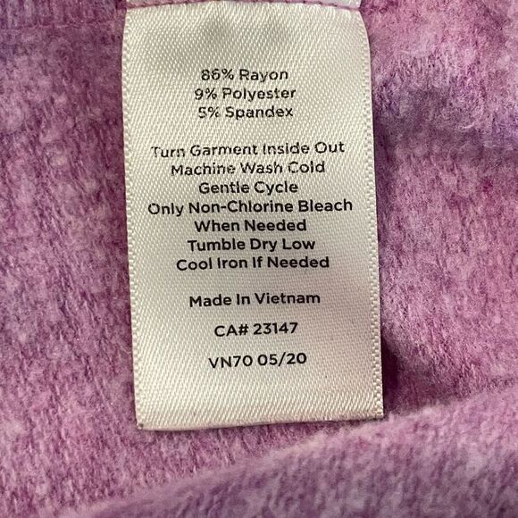 T by Talbots Purple Long Sleeves Cowl Neck Sweatshirt Size Medium Petite - Picture 4 of 6